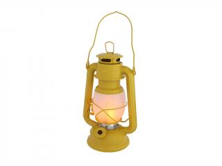 Lampa plastová s kovem 24 cm svítící žlutá