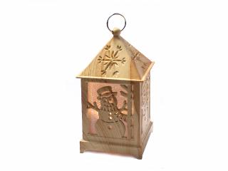 Lucerna svítící plastová 12 x 7 cm naturální