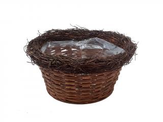 Miska bambusová 20 cm kulatá s révou naturální
