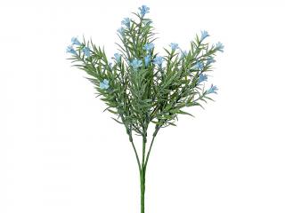 Modré květy na větvičce 34 cm
