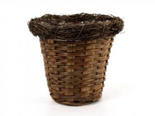 Obal bambus ø 16 cm kulatý s révou naturální