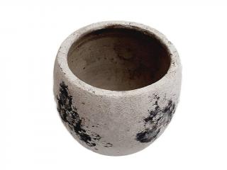 Obal keramický ∅ 9 cm kulatý bílý dekor