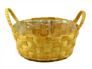 Obal na květináč 19 cm kulatý s uchy hnědý