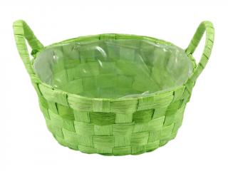 Obal na květináč 19 cm kulatý s uchy zelený