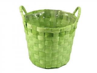 Obal na květináč 20 cm kulatý s uchy zelený