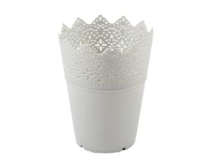 Obal plastový 12 cm kulatý bílý