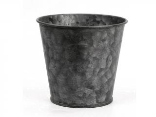 Obal plechový 11 cm kulatý šedý