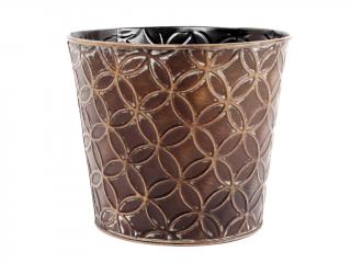 Obal plechový 19 cm kulatý bronzový