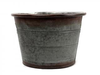 Obal plechový 27 cm kulatý šedý
