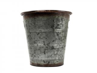 Obal plechový 30 cm kulatý šedý