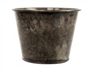 Obal plechový tepaný 22 cm kulatý bronz