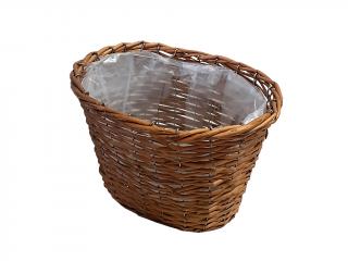 Obal proutěný 24 x 17 cm oválný naturální
