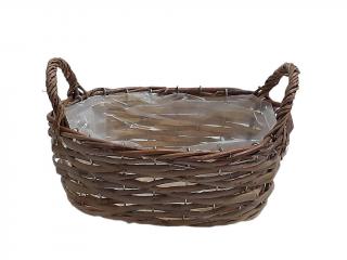 Obal proutěný 26 x 17 cm oválný s uchy naturální