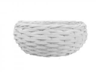Obal proutěný ø 22 cm kulatý bílý