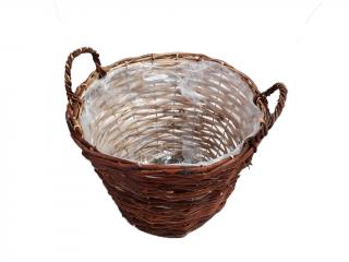 Obal proutěný ø 29 cm kulatý s uchy naturální