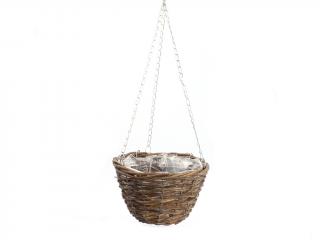 Obal proutěný závěsný ø 19 cm kulatý naturální
