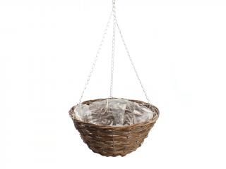 Obal proutěný závěsný ø 25 cm kulatý naturální