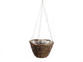 Obal proutěný závěsný ø 29 cm kulatý naturální
