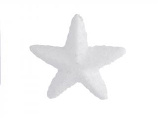 Ozdoba hvězda 4 cm 24 ks bílá plná
