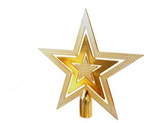 Ozdoba špice 20cm hvězda zlatá ( 20cm hvězda)