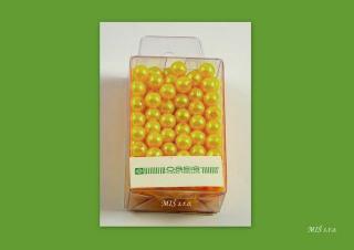 Perličky dekorační 10 mm 120 ks žluté