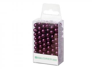 Perličky dekorační 8 mm 144 ks fialové