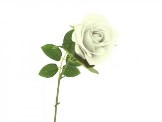 Růže látková 52 cm bílá
