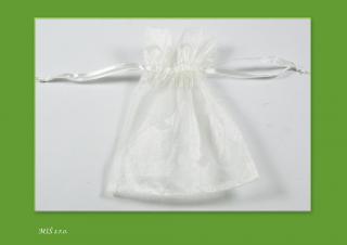 Sáček organza dekorační 8 x 12 cm bílý