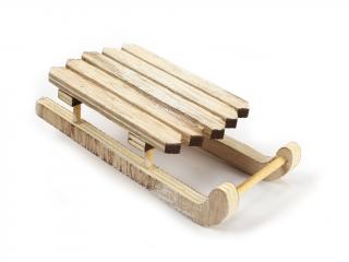 Sáňky dřevěné 12 cm naturální