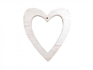 Srdce dřevěné 16 x 14 cm II. jakost obrys