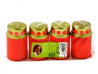 Svíčka hřbitovní Z1 4 ks 50 g červená