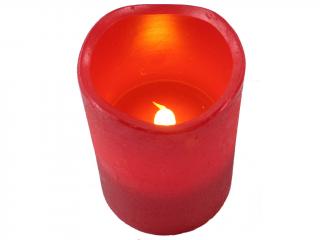 Svíčka s LED diodou 10cmx7,5cm červená