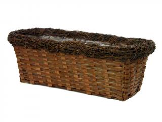 Truhlík bambusový 30 x 11 cm s révou naturální