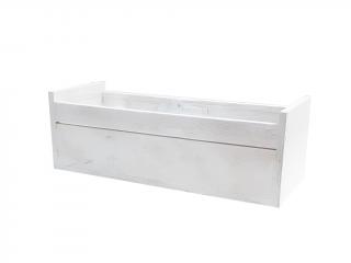 Truhlík dřevěný 35 x 12 cm bílý