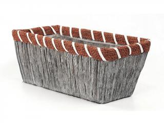 Truhlík hyacint 25 x 12 cm obdélník šedý