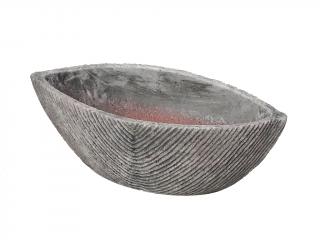 Truhlík keramický 19 x 9 cm gondola šedý
