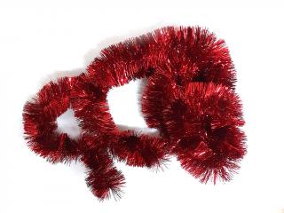Vánoční řetěz 1,8 m 5 cm červený