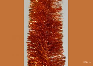 Vánoční řetěz 1,8m 5cm oranžový