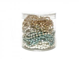 Vánoční řetěz diamant plastový 4 mm 100 g mix