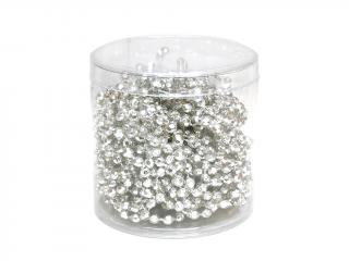 Vánoční řetěz diamant plastový 4 mm 100 g stříbrný