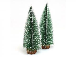 Vánoční stromeček zelený 2 ks 25 cm zasněžený