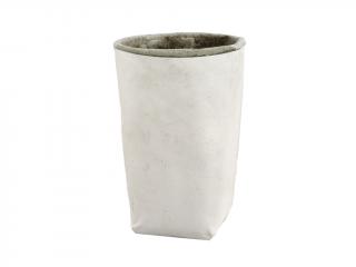 Váza keramická 20 cm bílá