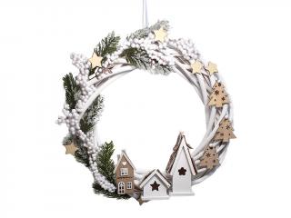 Věnec na dveře 30 cm vánoční dekorace