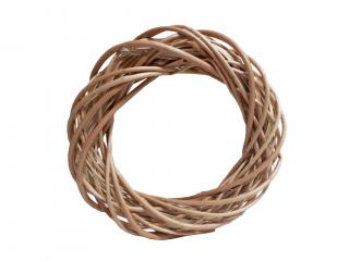 Věnec proutěný 25 cm proplétaný loupaný  naturální