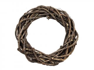 Věnec proutěný 45 cm proplétaný naturální