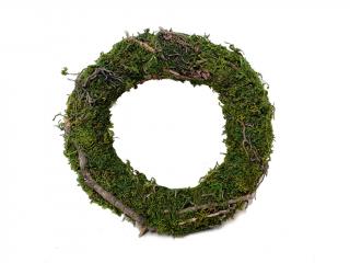 Věnec proutěný s mechem 20 cm naturální