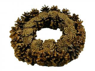 Věnec šiškový 30 cm naturální