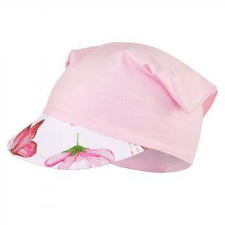 Šátek tenký kšilt Outlast® - Velikost: 4 | 45-48 cm - růžová baby/růžový motýl