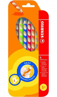 Trojhranné pastelky Stabilo EASYcolors pro leváky 6ks