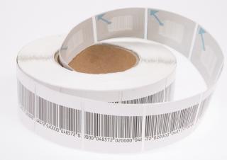 RF ochranná samolepka  5x5 cm barcode